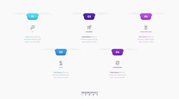 Infographic label design template with icons and 5 options or steps. Can be used for process diagram, presentations, workflow layout, banner, flow chart, info graph. vector