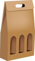 box for transporting bottles vector