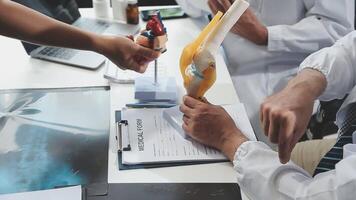 Doctors in office working on medical report video