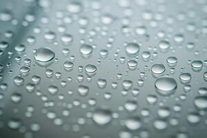 Water Droplets on a Glass Surface photo
