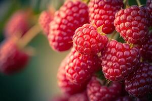 Raspberries Ripe and Ready to Be Picked Background photo