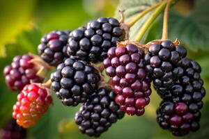 Blackberries Are Ripe and Ready to Be Picked Background photo