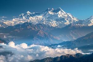 The Snow Capped Mountains Are Seen in the Distance Background photo