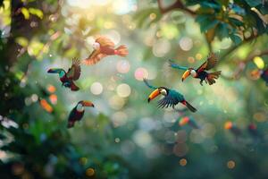 Toucan Toucan Toucan Toucan Toucan Toucan Toucan Toucan Toucan with Jungle Background photo