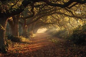 Path Lined with Trees Background photo