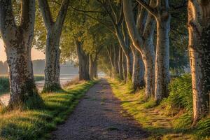 Path Lined with Trees Background photo