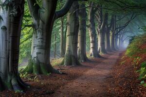 Dirt Path in the Woods Background photo
