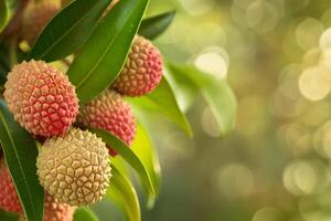 Bunch of Lily Fruit Hanging from Tree photo