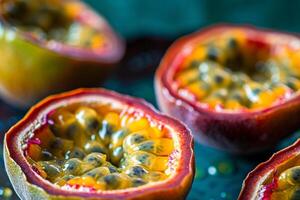 passion fruit is a fruit that is native to the south american continent photo