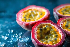 passion fruit is a fruit that is native to the south american continent photo