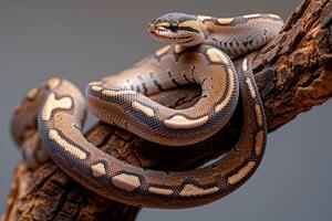 Snake Sitting on a Branch Background photo