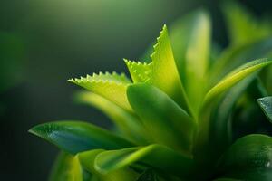 Green Plant with Leaves Background photo