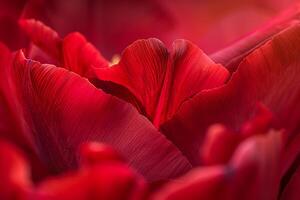 Red Tulip in  with Nature Background photo