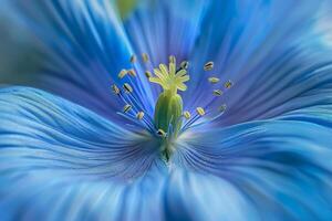Blue Flower with a Yellow Center Background photo