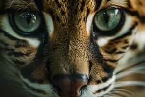 of Leopards Face with Big Eyes Background photo