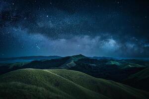 The Milky Way over the Mountains Background photo
