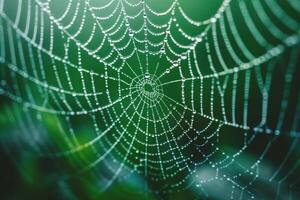 Spider Web with Dew Drops on It Background photo