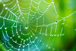 Spider Web with Dew Drops on It Background photo