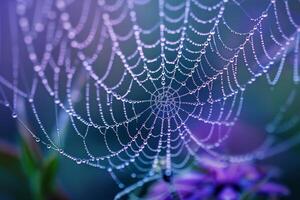 Spider Web with Dew Drops on It Background photo