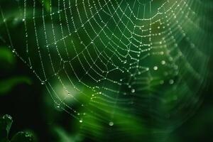 Spider Web with Dew Drops Background photo