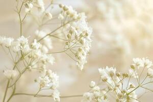 white flowers on a white background photo