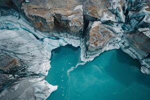 aerial view of glacier in Iceland background photo