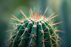 a nature of a cactus with sharp spikes background photo
