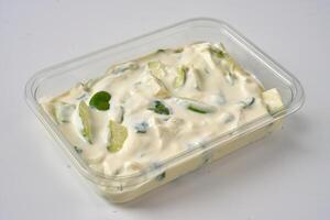 Greek appetizers on a white background photo
