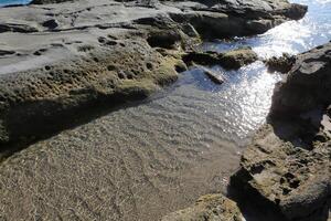 rocky seaside in Cyprus photo