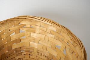 wicker basket on a white background photo