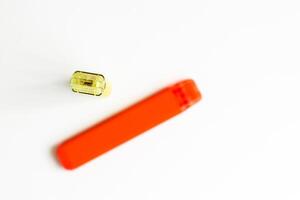 Nicotine disposable electronic cigarette, replacing cigarettes with tobacco. photo