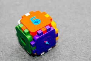 Children's colorful details designer for early development. photo