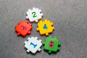 Children's colorful details designer for early development. photo