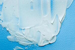The texture of a cosmetic care cream-scrub. photo