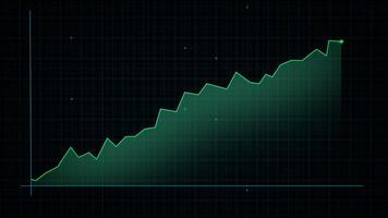3D rendering of a line graph of a digital income chart photo