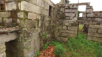 Abandoned Houses. Building Ruines Aerial View video