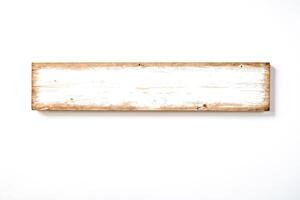 Whitewashed Wood Plank Isolated on White Background photo
