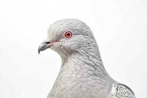 Closeup of a Pigeon's Head and Feathers photo