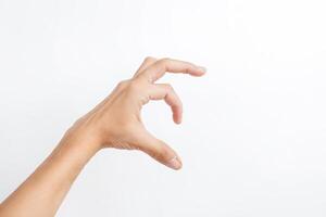 Hand Gesturing Holding Something Small photo