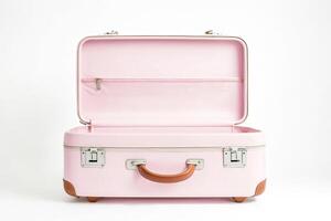 Pink Suitcase with Open Lid photo