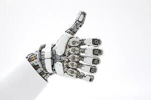 Advanced Robotic Hand Displayed in Open Gesture photo