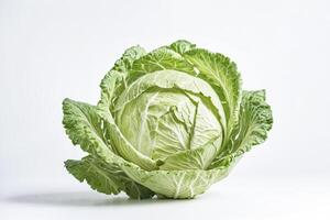 de la naturaleza generosidad Fresco verde repollo en un blanco antecedentes foto