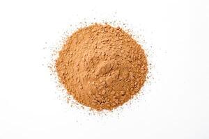 Close-up of a pile of brown powder photo