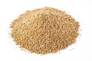 Dried Coriander Seeds on White Background photo