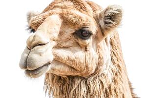 Close-up of a camel's face photo