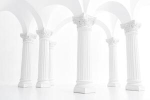 White Columns and Arched Ceiling photo