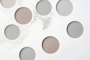 Abstract Minimalist Background with Gray and Brown Circles photo