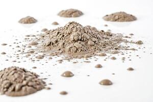 Close-up of Mud Splashes on a White Surface photo