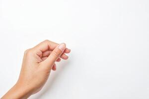 Hand Gesture on White Background photo