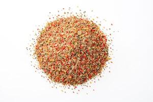 Spices and Seasoning Mix on White Background photo